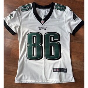 Philadelphia Eagles Jersey Adult SML Nike NFL On Field Zach Ertz 86 Fitted White